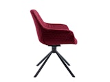SalesFever® Armlehnstuhl mit Wabensteppung Samt Rot Harvey 399231 Miniaturansicht - 4