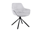 SalesFever® Armlehnstuhl mit Wabensteppung Samt Hellgrau Harvey 399248 Miniaturansicht - 2