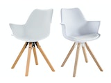 SalesFever® Armlehnstuhl mit Kunststoffschale 2er Set Weiß Paris 368978 Miniaturansicht - 1
