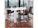 SalesFever® Essgruppe weiß/braun Luke 180x90cm 4 Stühle Andrew 1133 Miniaturansicht - 2