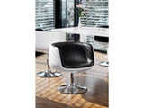 SalesFever® Stuhl schwarz/weiß Studio 54 Lounge drehbar 1398 Miniaturansicht - 5