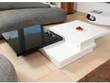 SalesFever® Couchtisch weiß - schwarz hochglanz 360° 119 - 160 cm Wohnzimmertisch GIACO 1760 Miniaturansicht - 2