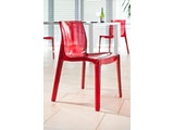SalesFever® Designer rot transparent Stuhl Sari aus Kunststoff 6470 Miniaturansicht - 3