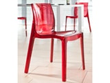 SalesFever® Essgruppe Sari rot transparent Luke 160x90cm 4 Design Stühle 9002 Miniaturansicht - 3