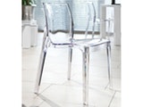 SalesFever® Essgruppe Sari transparent Luke 160x90cm 4 Design Stühle 9003 Miniaturansicht - 3