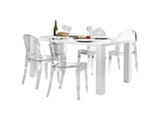 SalesFever® Essgruppe Igloo transparent Luke 180x90cm 4 Design Stühle 9006 Miniaturansicht - 1