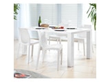 SalesFever® Essgruppe Sari weiß matt Luke 180x90cm 4 Design Stühle 9009 Miniaturansicht - 2