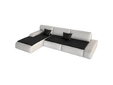 Innocent® Ecksofa Ottomane links (davorstehend) weiß schwarze Sitzfläche Serlas-L n-6385-3902 Miniaturansicht - 1
