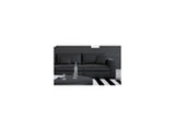 Innocent® Sofa schwarz Design 3-Sitzer 245 cm frei stellbar mit Kissen 10751 Miniaturansicht - 4