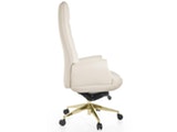 SalesFever® Schreibtischstuhl weiß mit goldenen Elementen Primo Design Luxus 11103 Miniaturansicht - 3