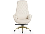 SalesFever® Schreibtischstuhl weiß mit goldenen Elementen Primo Design Luxus 11103 Miniaturansicht - 2