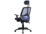 SalesFever® Schreibtischstuhl blau/schwarz Zamora mit Netzbezug 11113 Miniaturansicht - 4