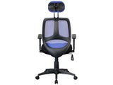 SalesFever® Schreibtischstuhl blau/schwarz Zamora mit Netzbezug 11113 Miniaturansicht - 5