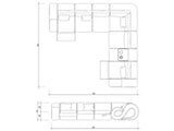 Innocent® Wohnlandschaft schwarz/weiß L-Form Design Sofa mit LED NESTA n-7997-5342 Miniaturansicht - 6