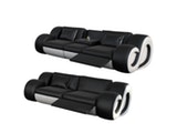 Innocent® Sofagarnitur schwarz/weiß Nesta 2-3 mit LED n-8009-5350 Miniaturansicht - 1