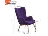 SalesFever® Relaxsessel lila Webstoff mit Armlehnen ergonomische Form ANJO 12668 Miniaturansicht - 4