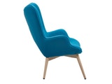 SalesFever® Relaxsessel blau Webstoff mit Armlehnen ergonomische Form ANJO 12669 Miniaturansicht - 2