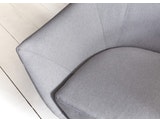 SalesFever® Moderner Sessel Grau Stoff mit Edelstahl Drehstuhl SIOSCO n-10061 Miniaturansicht - 5