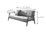 SalesFever® Design Schlafsofa grau ausklappbar skandinavische Möbel Dundal 0n-10078-7678 Miniaturansicht - 7