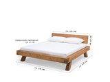 SalesFever® Balkenbett 160 x 200 cm aus massivem Fichtenholz natur MALAK 390887 Miniaturansicht - 3