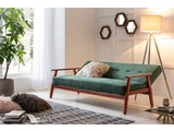 SalesFever® Design Schlafsofa Samt grün ausklappbar skandinavische Möbel Dundal 389621 Miniaturansicht - 4
