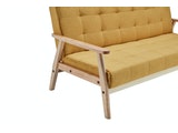 SalesFever® Design Schlafsofa Strukturstoff senfgelb ausklappbar skandinavische Möbel Dundal 393819 Miniaturansicht - 3