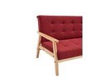 SalesFever® Design Schlafsofa Strukturstoff kaminrot ausklappbar skandinavische Möbel Dundal 393802 Miniaturansicht - 3