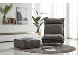 SalesFever® Sessel mit Hocker Webstoff Grau Cloud 394830 Miniaturansicht - 7