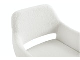 SalesFever® Armlehnstuhl mit Rücken Cut-Out Bouclé Stoff Weiß Dakota 369531 Miniaturansicht - 6