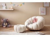 SalesFever® Sessel und Hocker Set aus Teddyfell Weiß Blossom 368084 Miniaturansicht - 1
