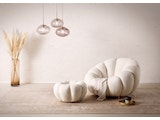 SalesFever® Sessel und Hocker Set aus Teddyfell Weiß Blossom 368084 Miniaturansicht - 3