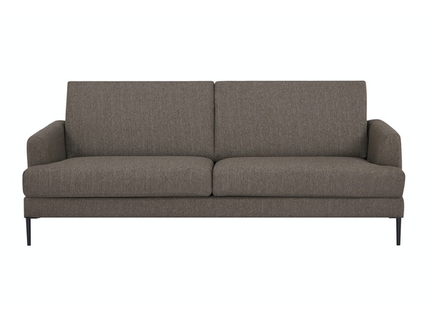 Sofa dunkelbraun 3-Sitzer Strukturstoff Tokyo 394564 von SalesFever®