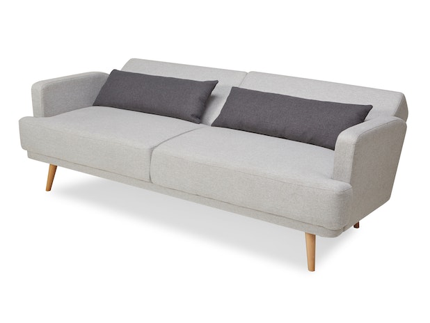 3-Sitzer Sofa Webstoff Grau Olav 368527 von SalesFever®