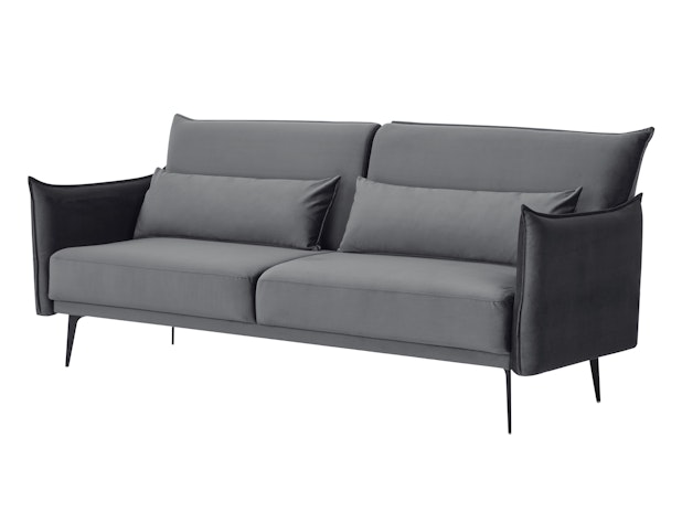 3-Sitzer Sofa Samt Grau Liv 368510 von SalesFever®