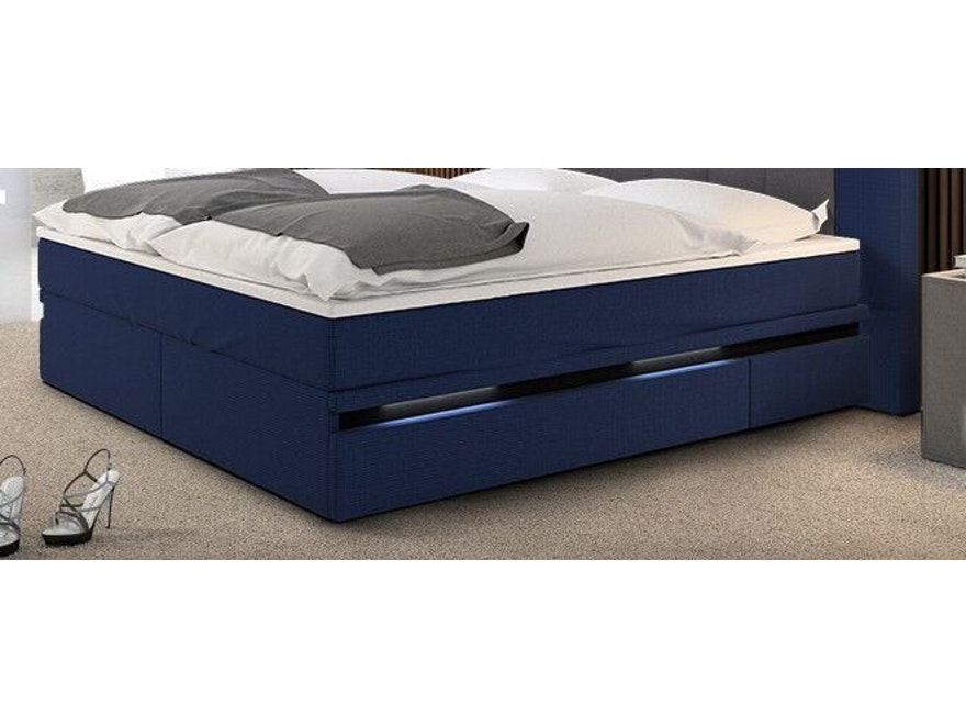 Innocent® Boxspringbett blau/grau 180X200 cm Beluga mit LED-Beleuchtung 12788 - 4