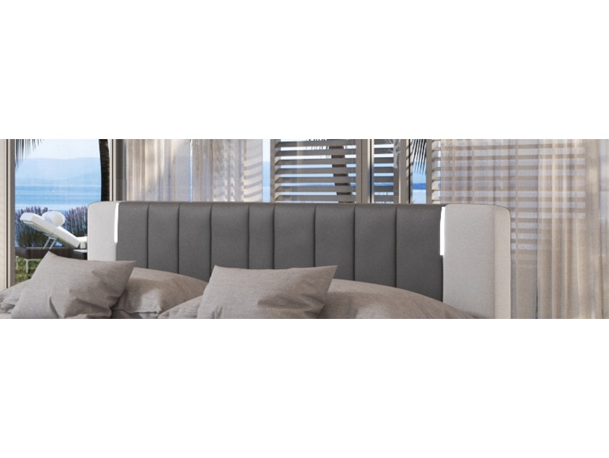 Innocent® Boxspringbett 200x200 cm grau weiß Hotelbett LED SUNG 13533 - 4