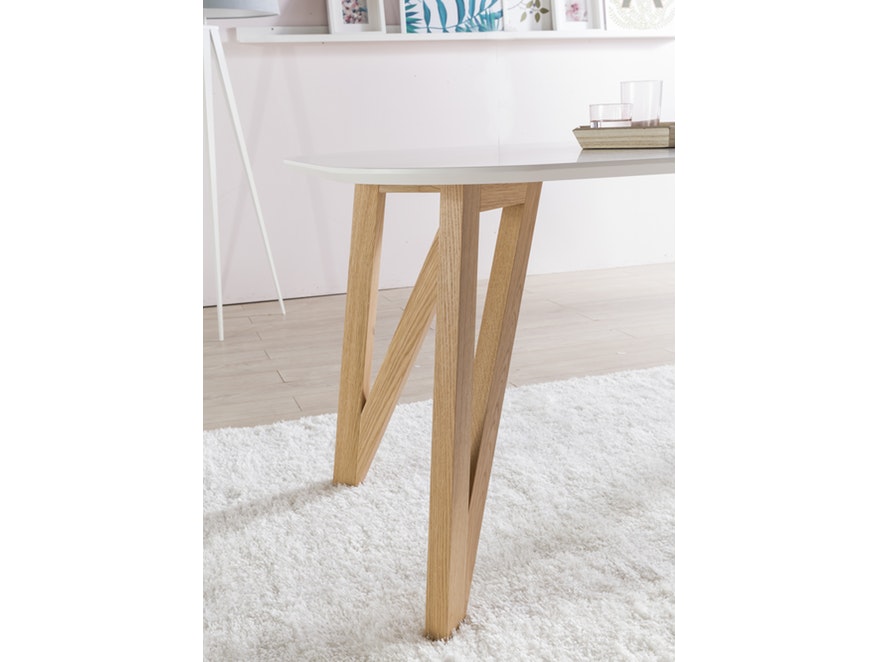 SalesFever® Esstisch 180x90 cm Aino weiß Holz stabile Beine Tisch 0n-10072-7669 - 3