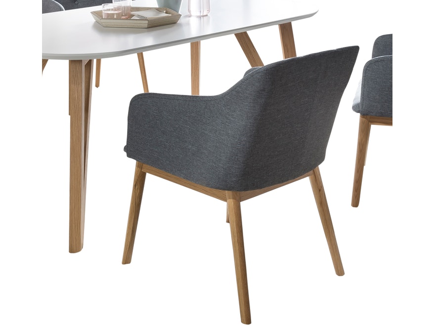 SalesFever® Tischgruppe anthrazit 140 x 90 cm Aino 5tlg. Tisch & 4 Stühle 13817 - 10