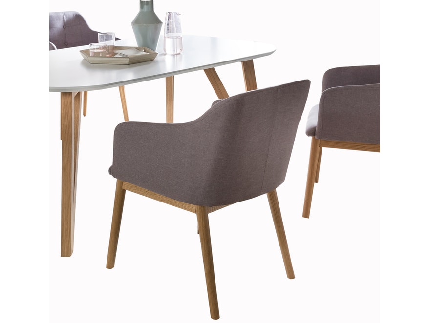 SalesFever® Tischgruppe hellgrau 140 x 90 cm Aino 5tlg. Tisch & 4 Stühle 13814 - 9