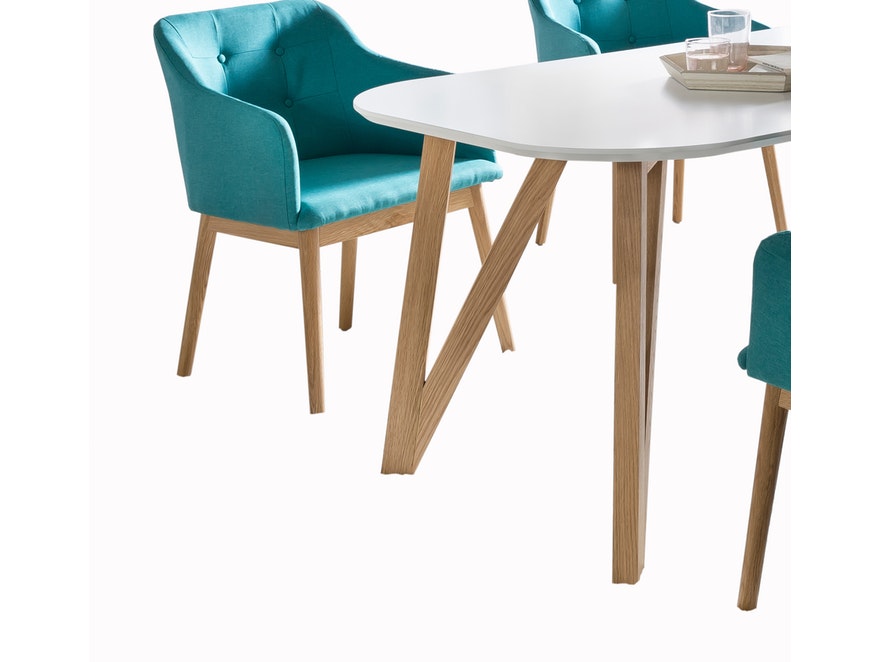 SalesFever® Tischgruppe petrol 180 x 90 cm Aino 5tlg. Tisch & 4 Stühle 13822 - 10