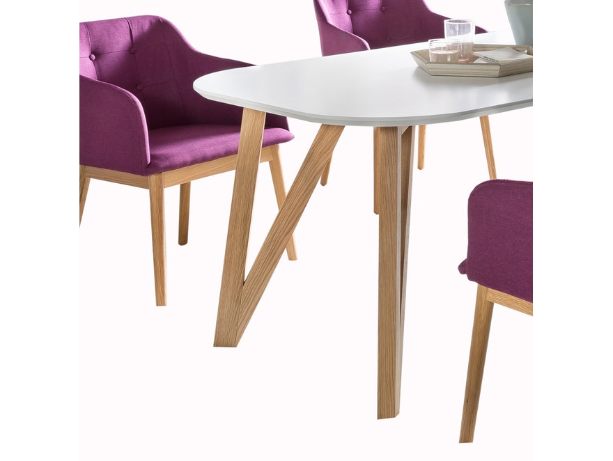 SalesFever® Tischgruppe violett 180 x 90 cm Aino 5tlg. Tisch & 4 Stühle 13812 - 9