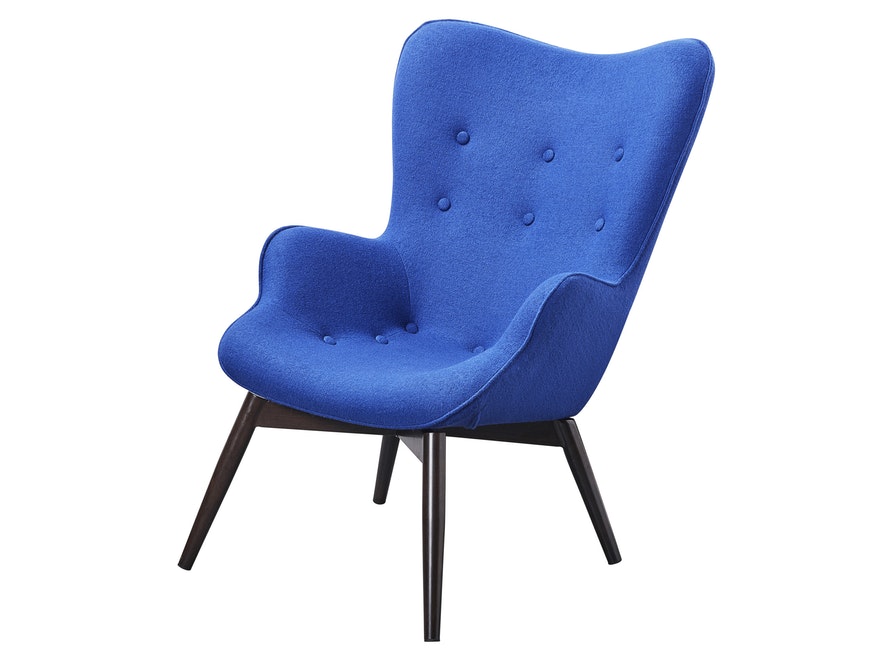 SalesFever® Skandinavischer saphirblau Sessel mit Armlehnen aus Webstoff Aksel 13730 - 1