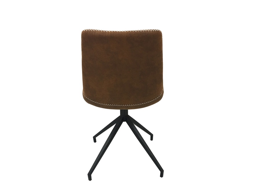SalesFever® Esszimmerstuhl Hellbraun Stoff drehbar Sessel ohne Armlehnen Metall Lilou 2er Set 13658 - 5