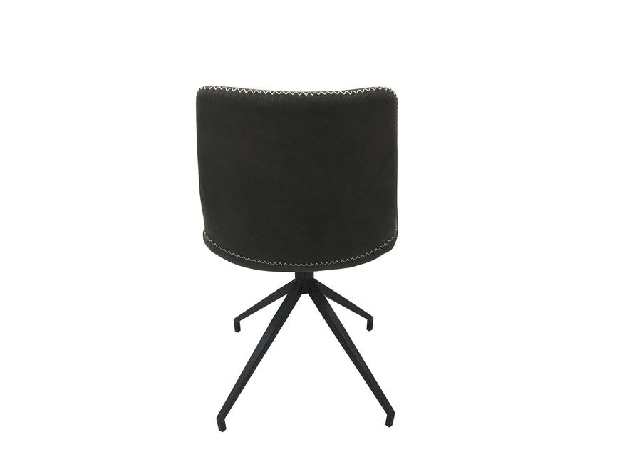 SalesFever® Esszimmerstuhl Grau Stoff drehbar Sessel ohne Armlehnen Metall Lilou 2er Set 13657 - 2