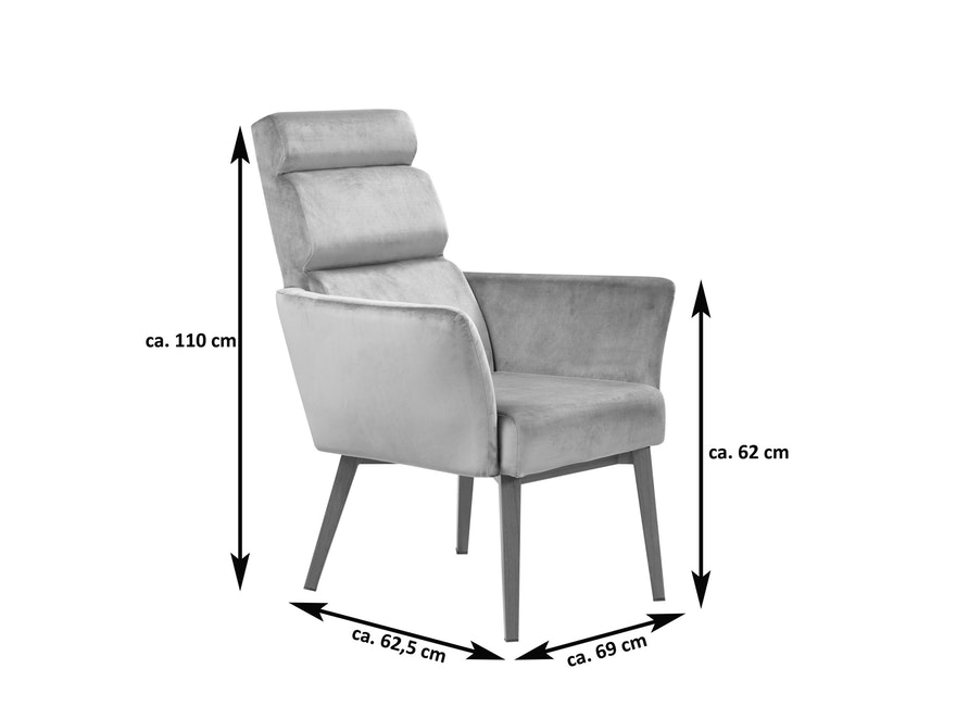 SalesFever® Sessel Tannengrün mit Armlehnen Samtstoff Relaxsessel YLVA 14001 - 11