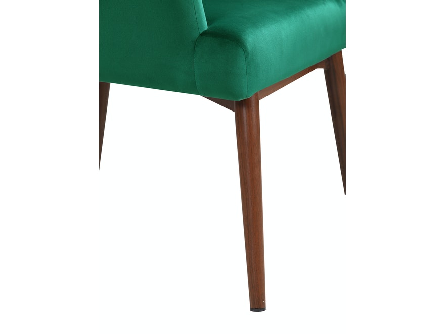 SalesFever® Sessel Tannengrün mit Armlehnen Samtstoff Holzbeine LIVIA 14005 - 6