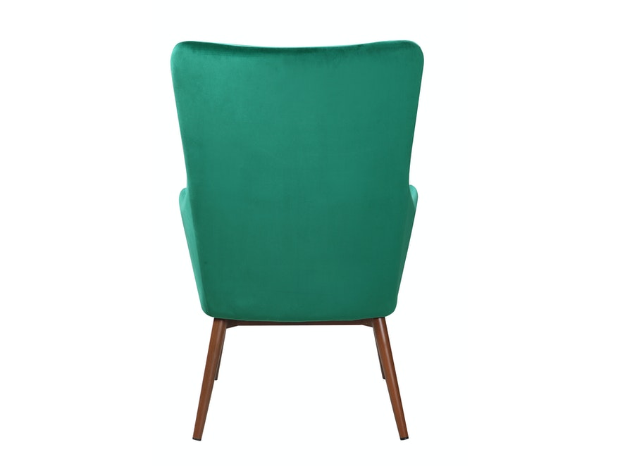 SalesFever® Sessel Tannengrün mit Armlehnen Samtstoff Holzbeine LIVIA 14005 - 5