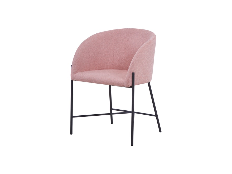 SalesFever® Polsterstuhl rose Strukturstoff mit Armlehnen Metall schwarz Stuhl SJARD 392010 - 2