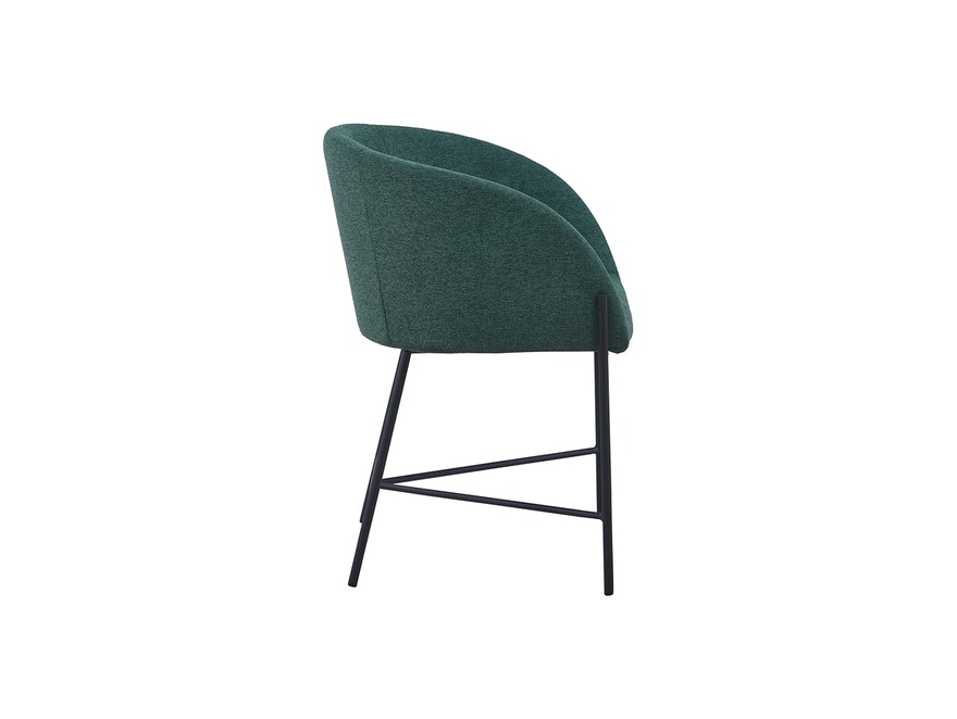 SalesFever® Polsterstuhl tannengrün Strukturstoff mit Armlehnen Metall schwarz Stuhl SJARD 392034 - 4
