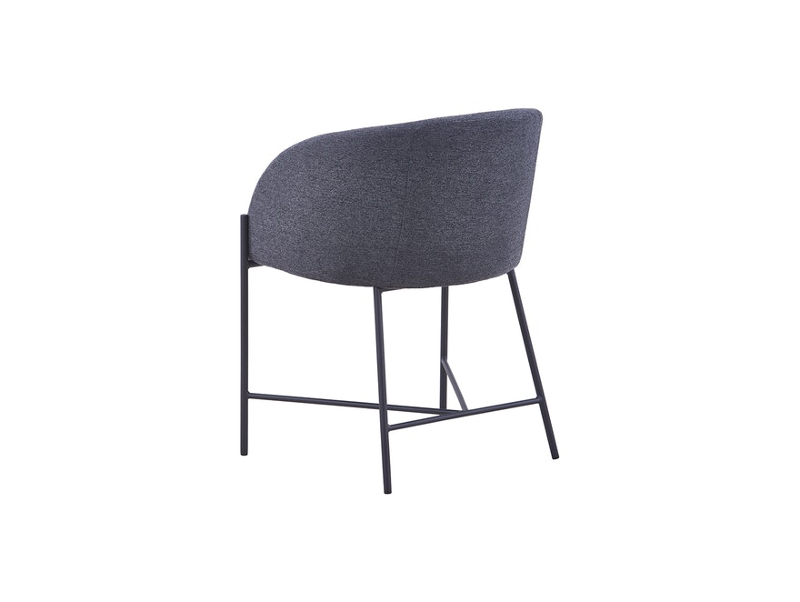 SalesFever® Polsterstuhl dunkelgrau Strukturstoff mit Armlehnen Metall schwarz Stuhl SJARD 392041 - 6